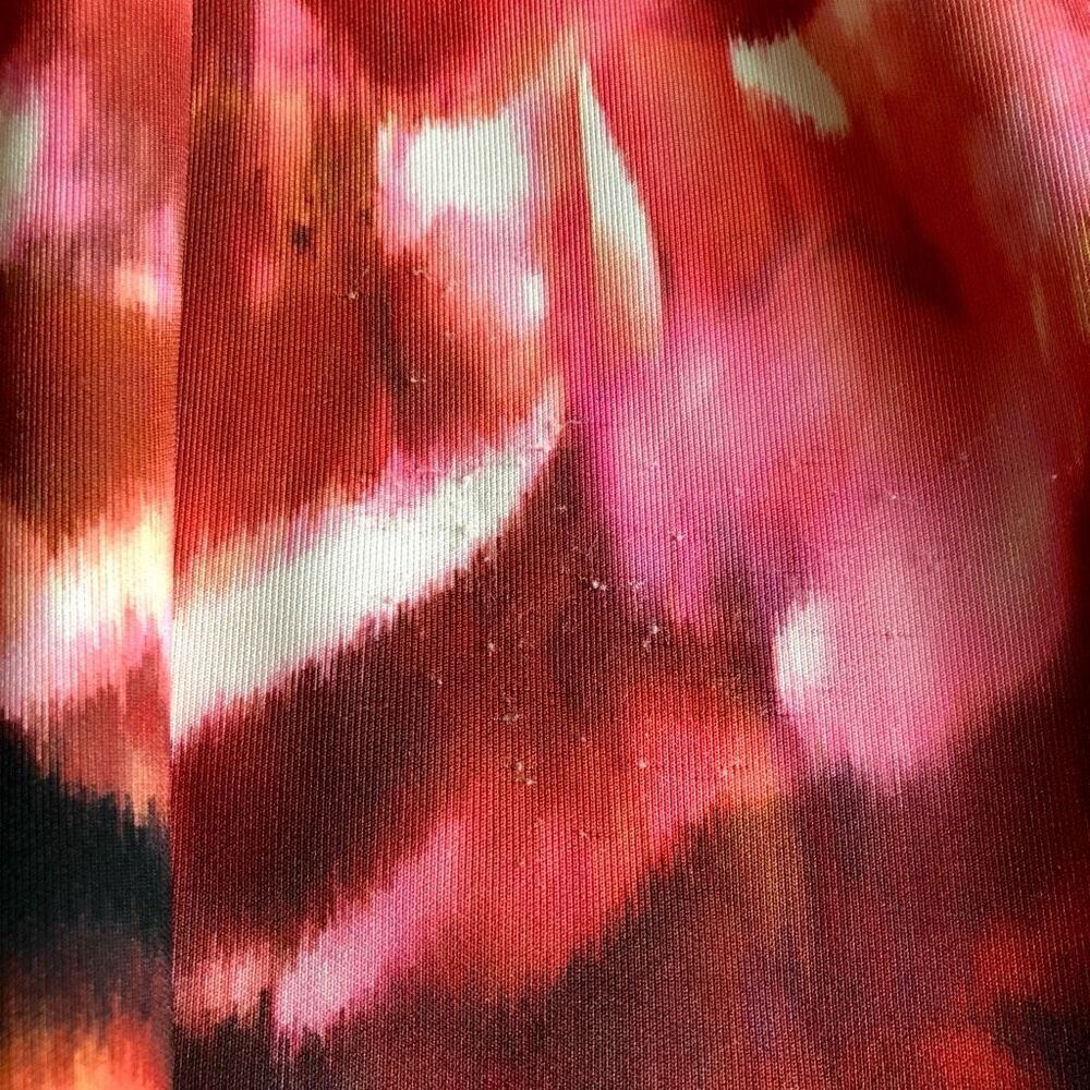 Bebe Red and Black Floral Scuba Dress - Picture 5 of 15